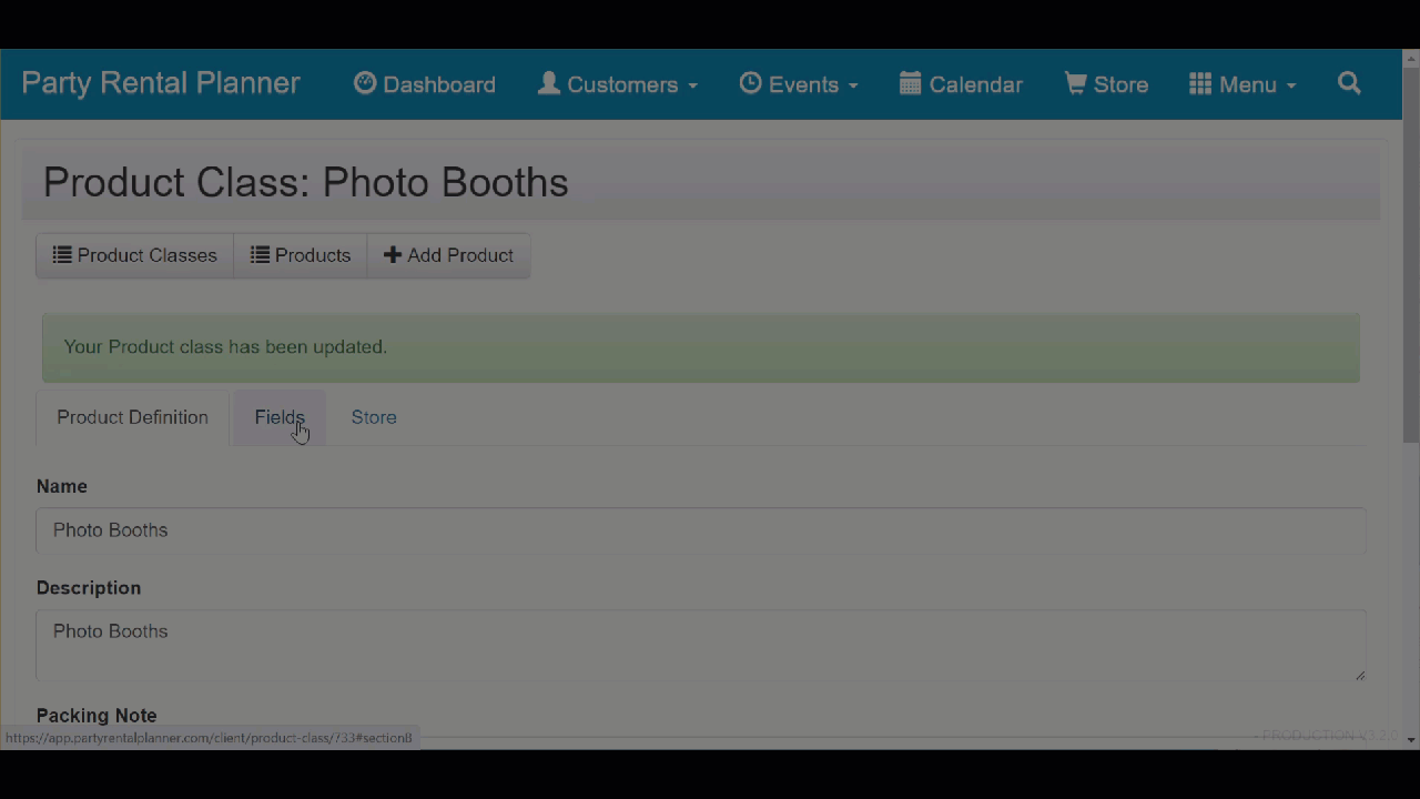 product class fields